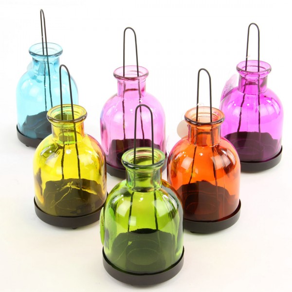 8"GLASS CANDLE HOLDER A4
