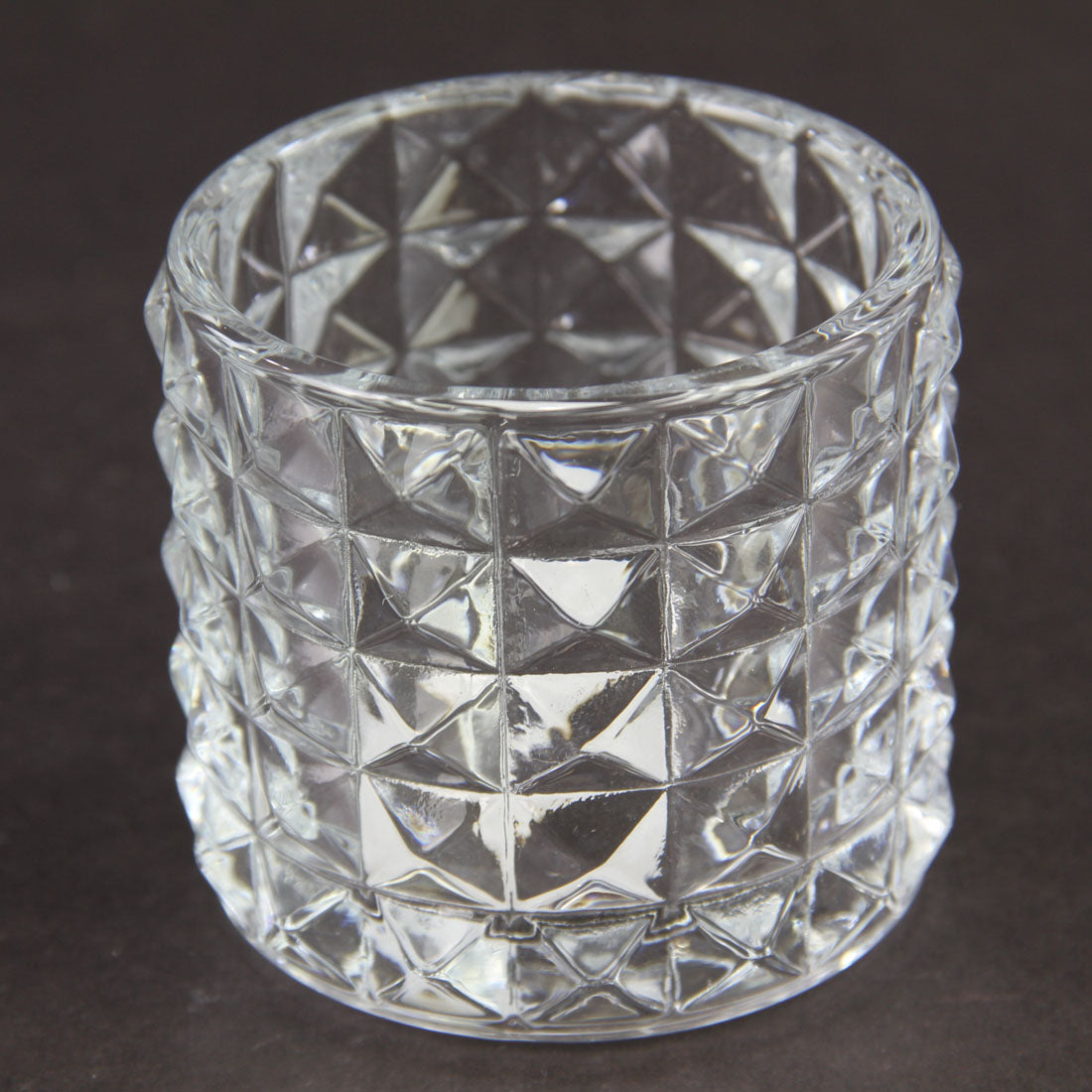 3"X2.5"GLASS CANDLE HOLDER
