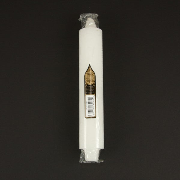 1.5 X 9" CANDLE W/PEG X1 WHITE