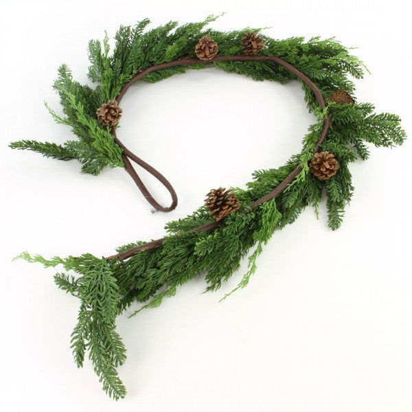 5'PINE PINECONE GARLAND
