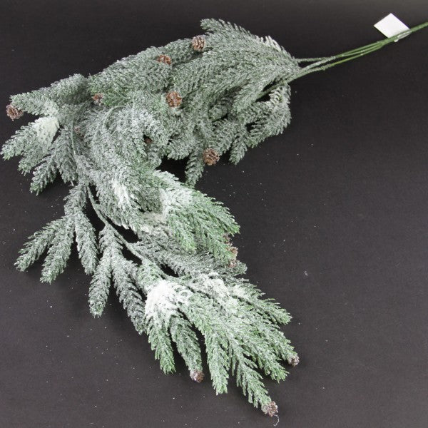 36"SNOW PINE/CONE HANG.