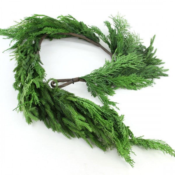 CYPRESS/NORFOLK GARLAND GREEN