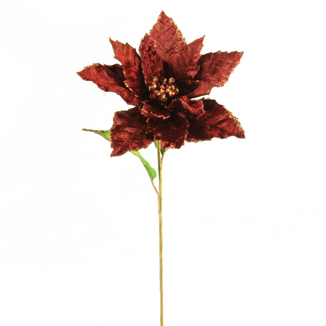 GLIT.POINSETTIA BURGUNDY