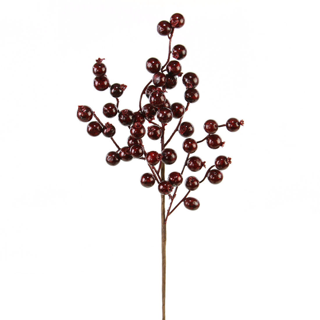24"MTLC.BERRY SPRAY BURGUNDY