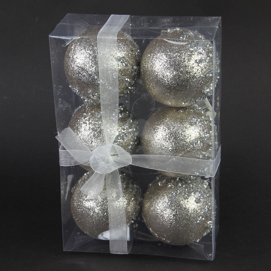 3.94"BALL ORNA 6/BX CHAMPAGNE