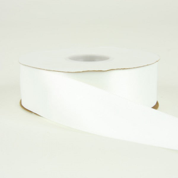 #9 DOUBLE FACE SATIN 50YD WHIT