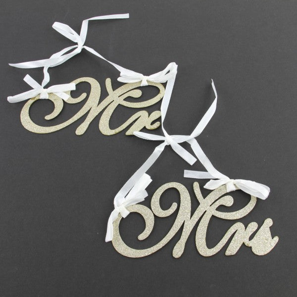 8"X4"MR/MRS CHAIR HANG.ORN