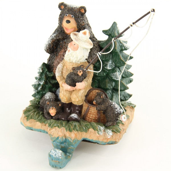 6.75"STCKHLDR BEAR SANTA A25