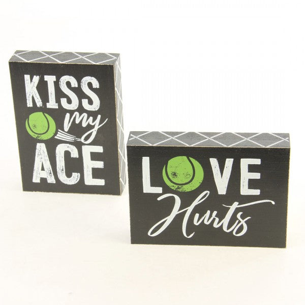 MDF TENNIS HUMOR BLOCK DECO