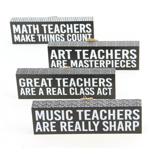 MDF GREAT TEACHER BLOCK DECO