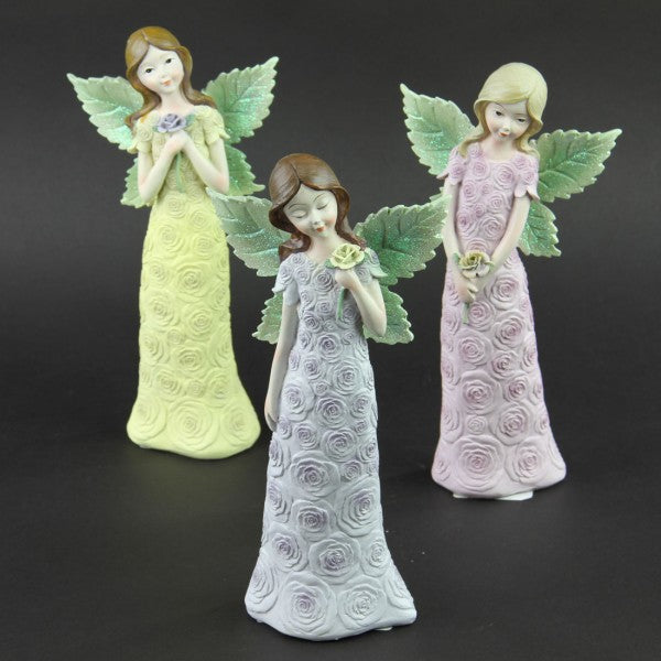 LG.RESIN GARDEN ANGEL FIG M25