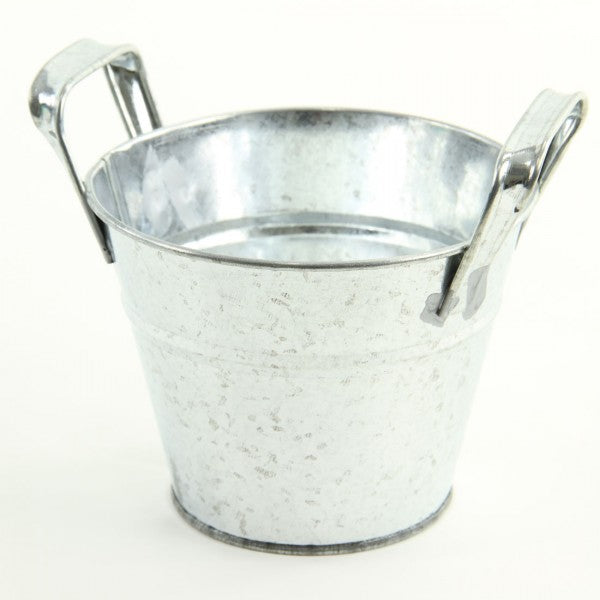 5"D TIN POT W/HANDLE