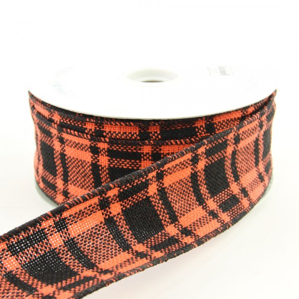 2.5"X25YD FAUX BURL.PLAID A25