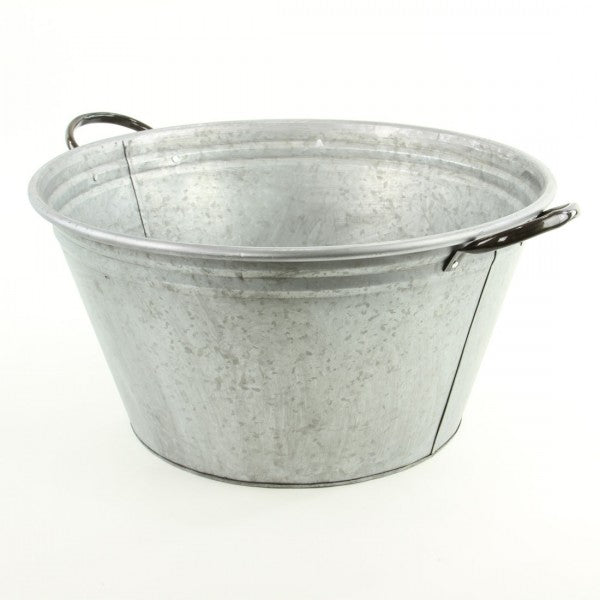 23"D GALVANIZED PLANTER