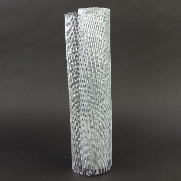 19 INCH X 10 YARD METALLIC NETTED FABRIC