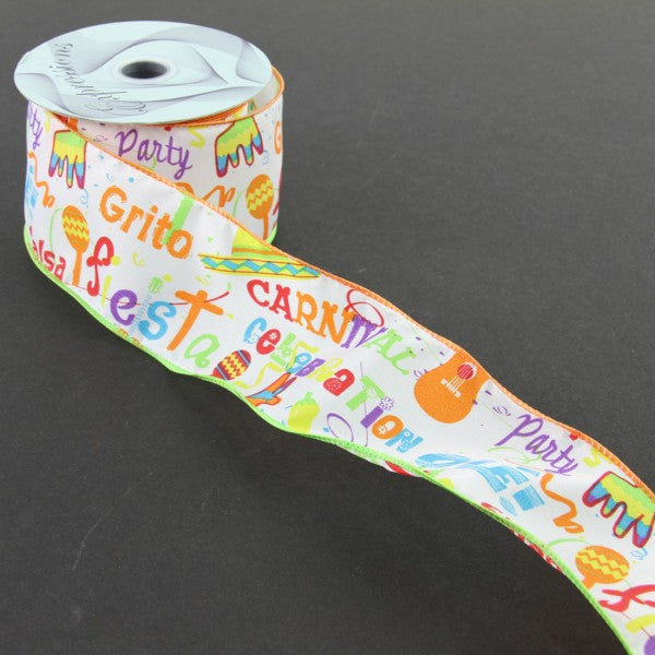 2.5"X10YDS FIESTA RIBBON