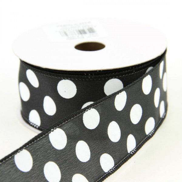 1.5"X10YD LARGE POLKA DOT RIBBON