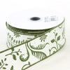 1.5"X10YD EMBR.GREENERY