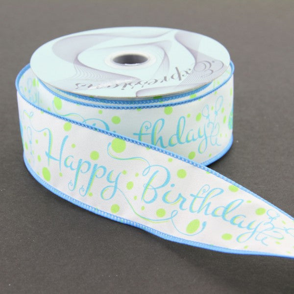 1.5"X10YD HAPPY BIRTHDAY RIBBON