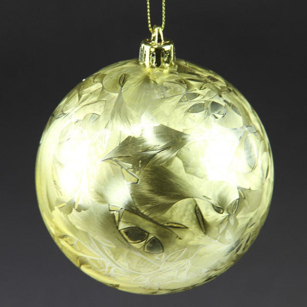 100MM FEATHER SMOOTH BALL ORNAMENT