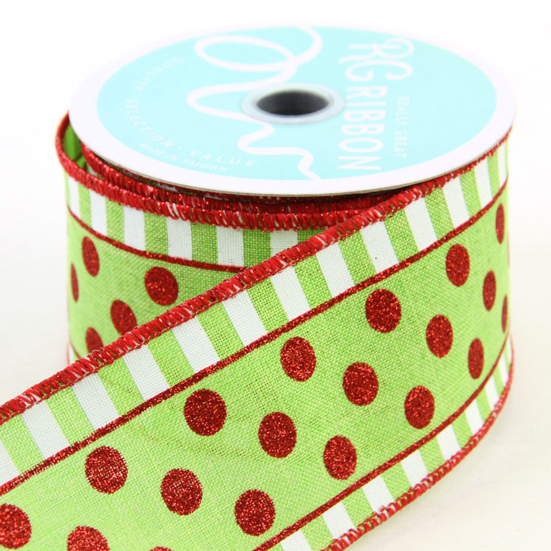 2.5"X10YD GLT/STRIPES/DOTS