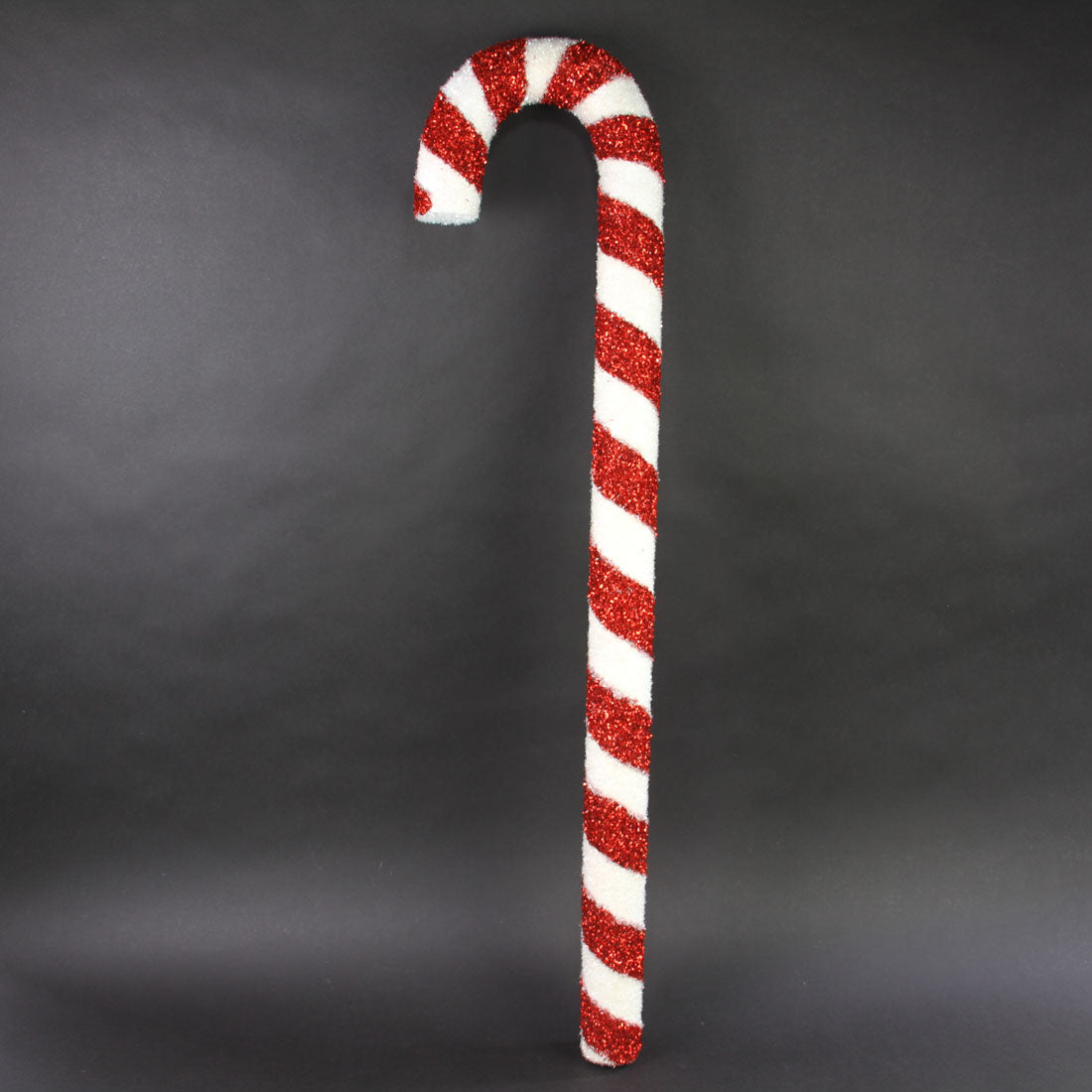 36"CANDY CANE W/ZIGZAG GLIT