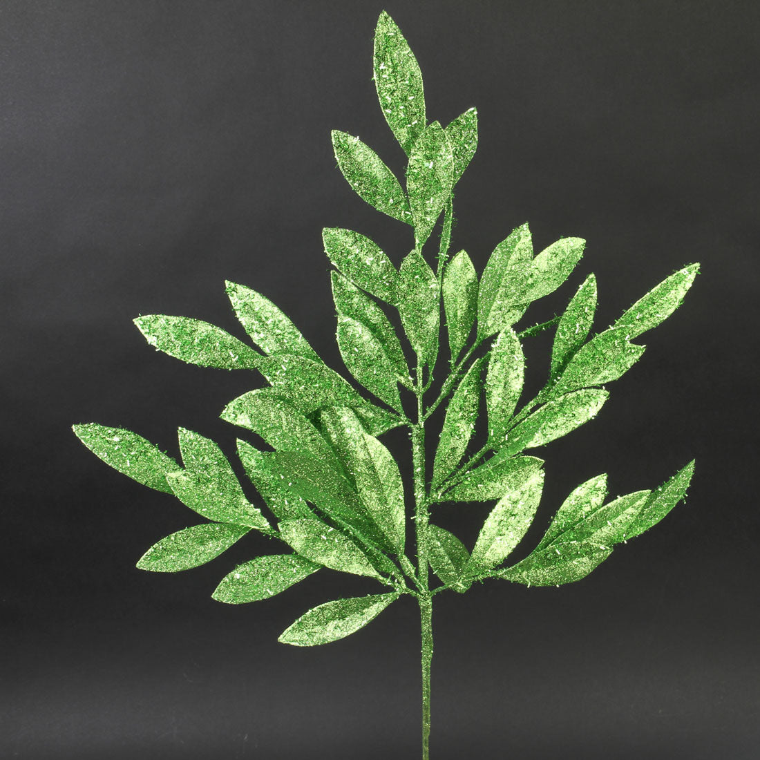 23"GLITTER BAY LEAF SPRAY