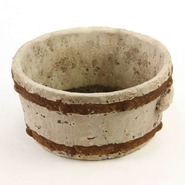 6.75"CEMENT BARREL PLANTER
