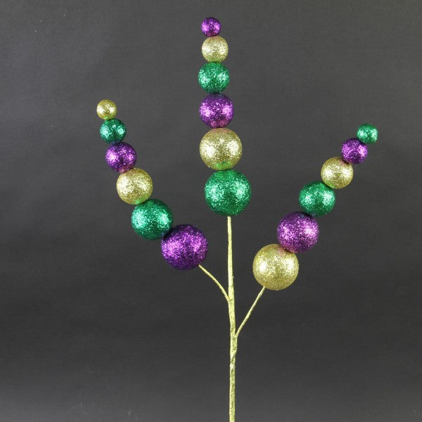 24"GLITTER BALL/SPIKE SPRAY