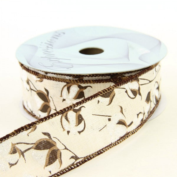 1.5"X10YD COTTON PODS ON ROYL
