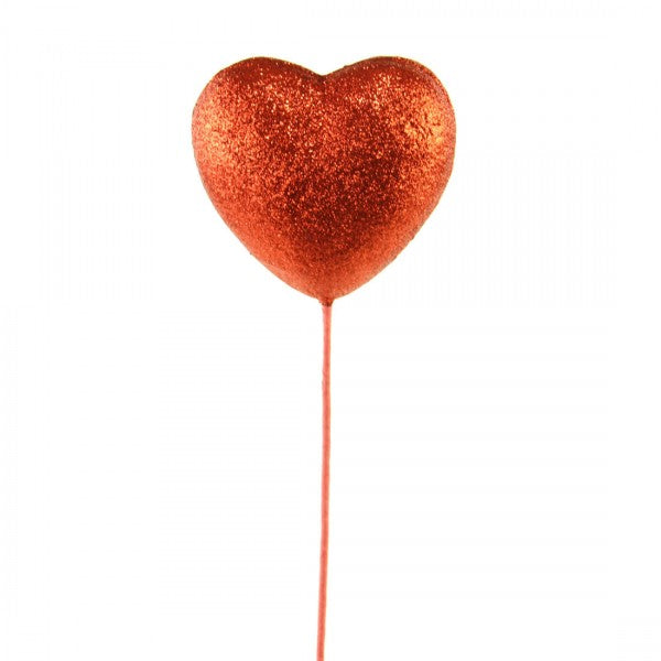 20"GLT.HEART PICK RED