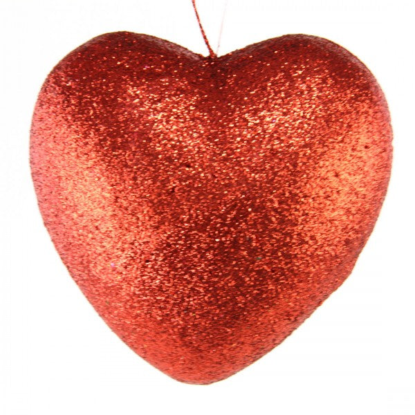 5.5"GLITTERED HEART ORN