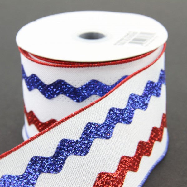 2.5"X10YD GLITTER RICRAC