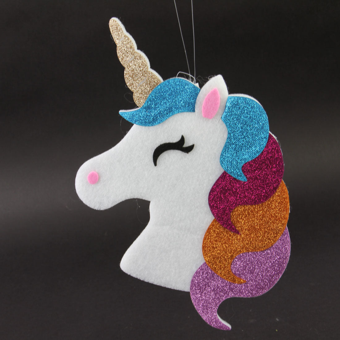 13"X9.75"GLIT.UNICORN A25