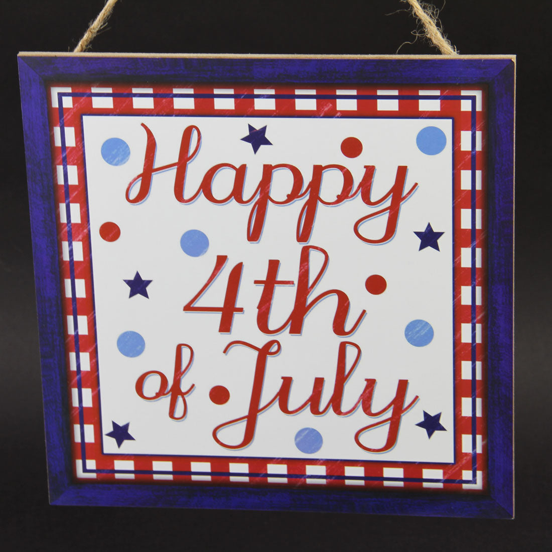 10"SQ. SIGN RED/WHT/BLUE