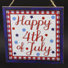 10"SQ. SIGN RED/WHT/BLUE