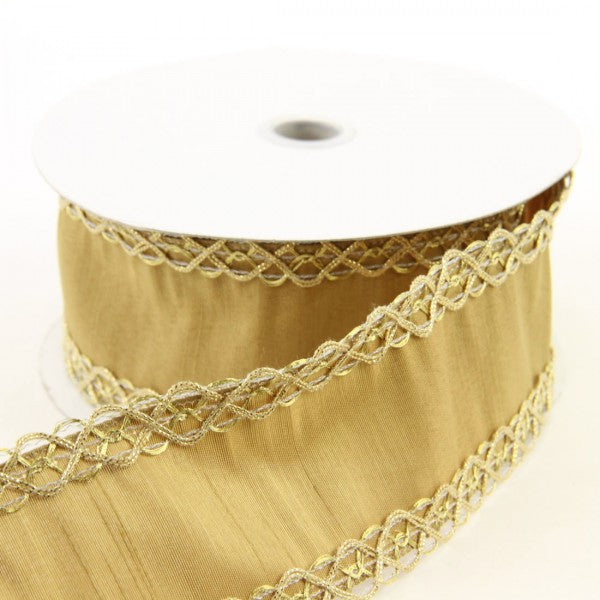 2.5"X10YD FAUX DUPIO/MET TRIM