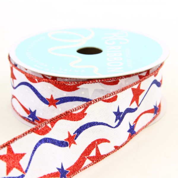 1.5"X10YD STARS/WAVY STRIPES