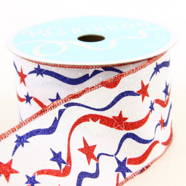 2.5"X10YD STARS/WAVY STRIPES