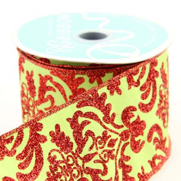 2.5"X10Y BOLD DAMASK/FAUX DUP