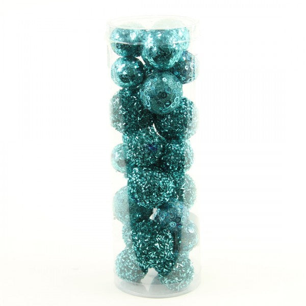 10" GLITTER/BEAD MIX BALL 30/BOX