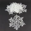 8"SNOWFLAKE 6PC/BAG WHT