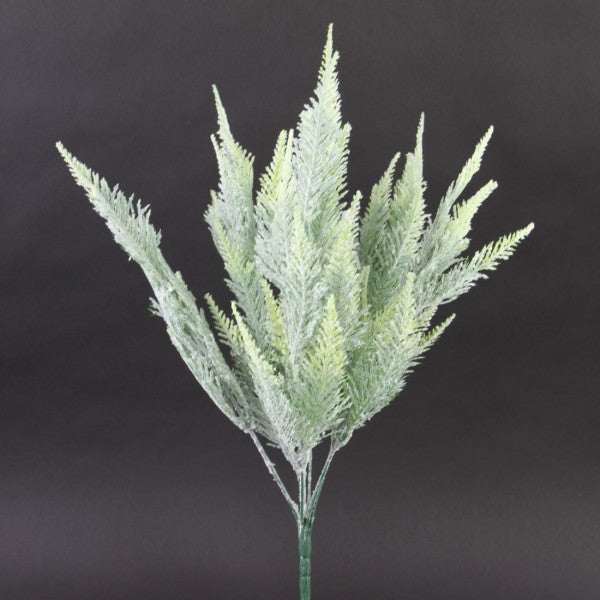 21"FLOCKED FERN BUSH X7