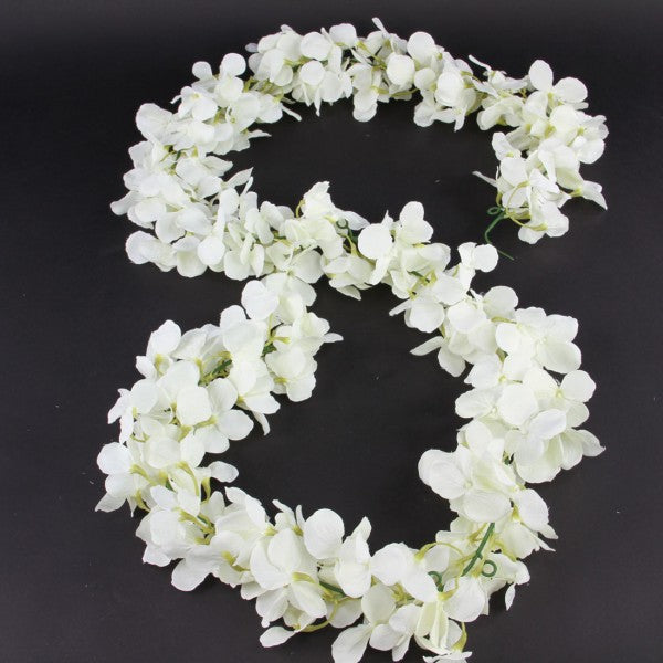 6'HYDRANGEA GARLAND CREAM