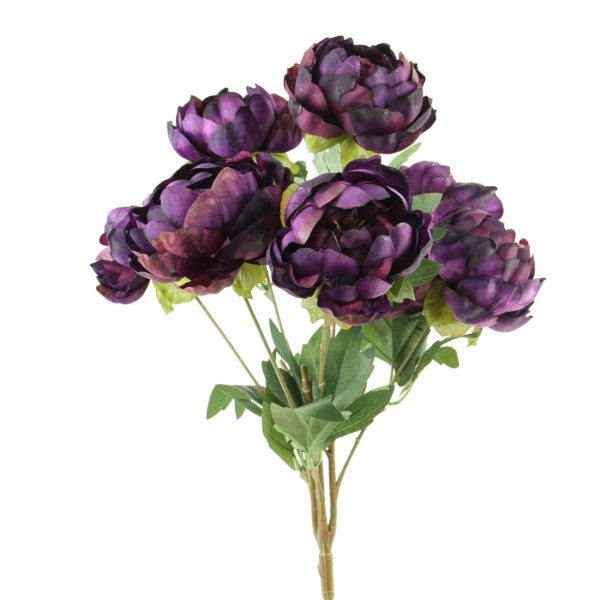 21.5 "PEONY BUSH X7 DK.PURPLE