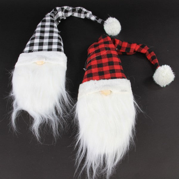 20"BEARD ELF W/PLAID HAT HANG