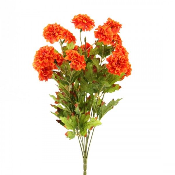16" ZINNIA BUSH X9 ORANGE