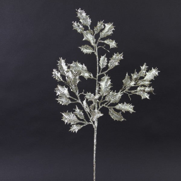 24"MINI HOLLY SPRAY CHAMPAGNE