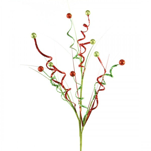 27"SWIRLY SPRAY RED/GREEN