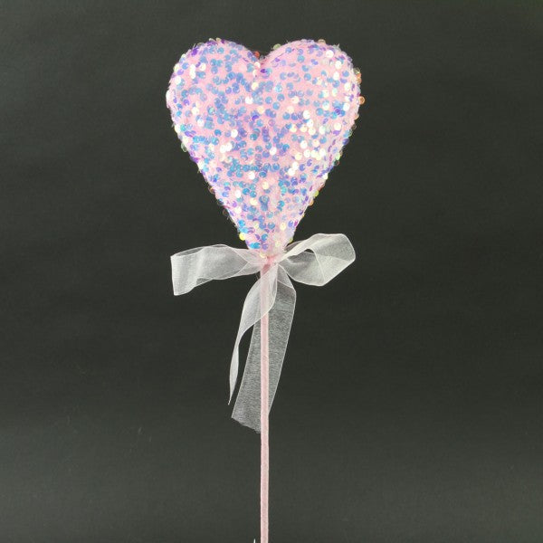18"GLITTER HEART PICK